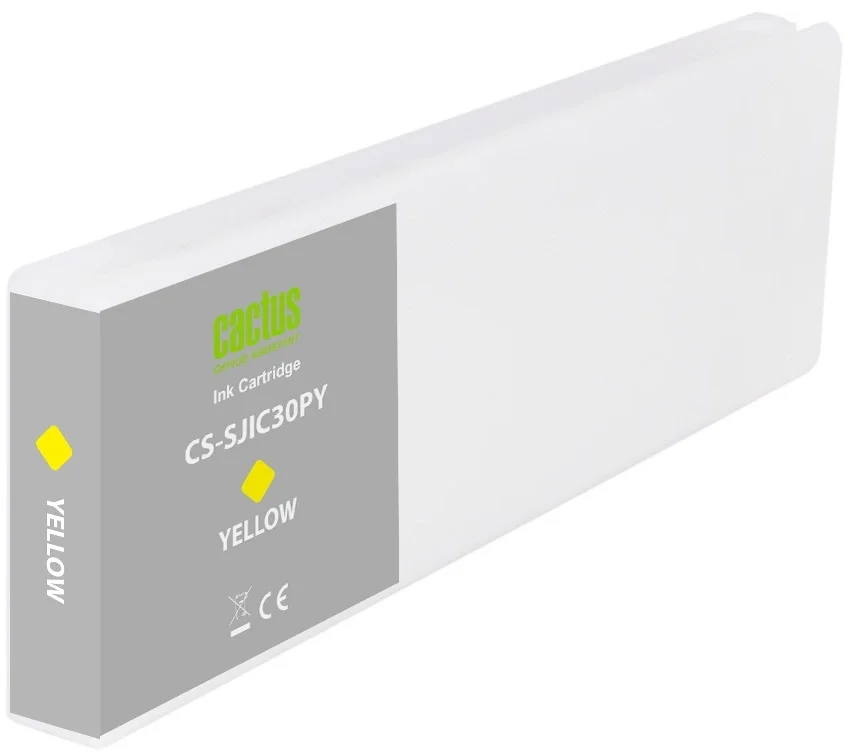 Картридж струйный Cactus CS-SJIC30PY C33S020642 желтый (295мл) для Epson ColorWorks TM-C7500G с чипом