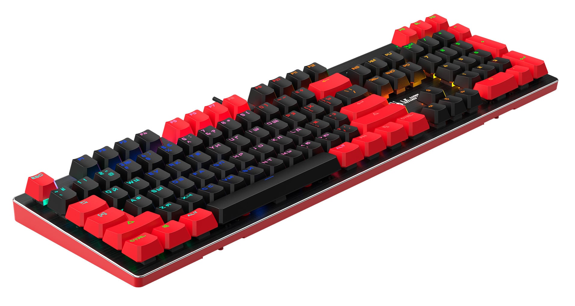 Клавиатура A4Tech B820N черный/красный USB for gamer LED (B820N ( BLACK + RED)) кабель 1.8м