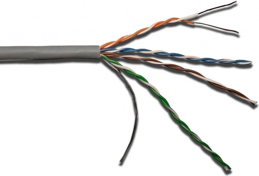 Кабель информационный Lanmaster LAN-5EUTP-PT-LSZH-GY кат.5е U/UTP не экранированный 4X2X24AWG LSZH внутренний 305м серый