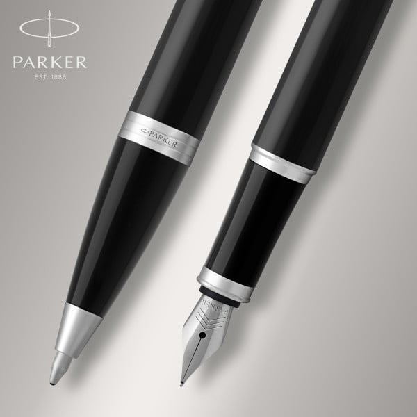 Набор ручек Parker IM Core FK221 (2093215) Black CT сталь нержавеющая подар.кор. ручка перьевая, ручка шариковая