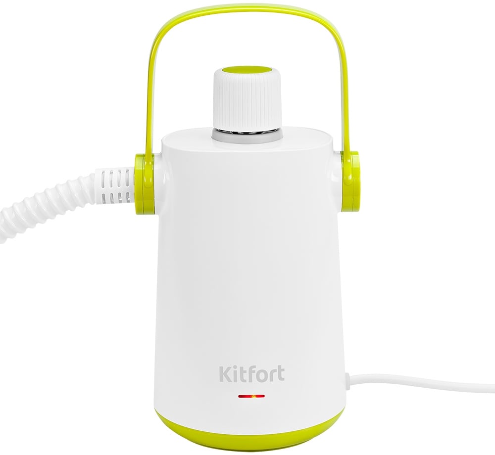 Пароочиститель ручной Kitfort КТ-9109-2 1000Вт белый/салатовый