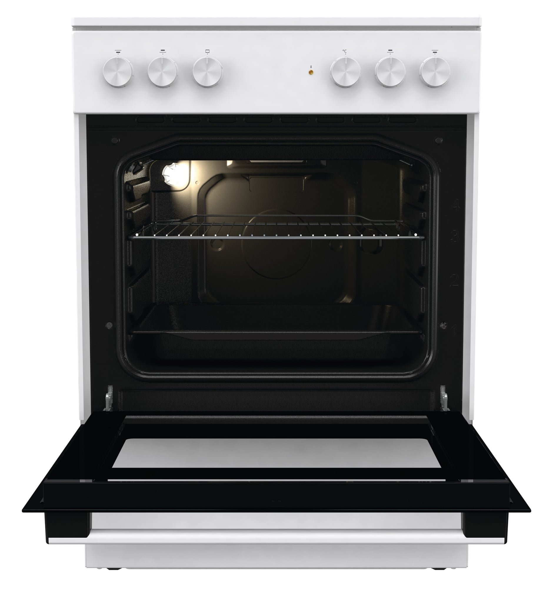 Плита электрическая Gorenje GEC6A11WG белый, конфорок 4 шт, духовка 65 л, 60 см x 85 см x 60 см