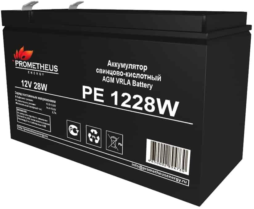 Prometheus Energy PE 1228 W (12V 7Ah) аккумулятор свинцово-кислотный