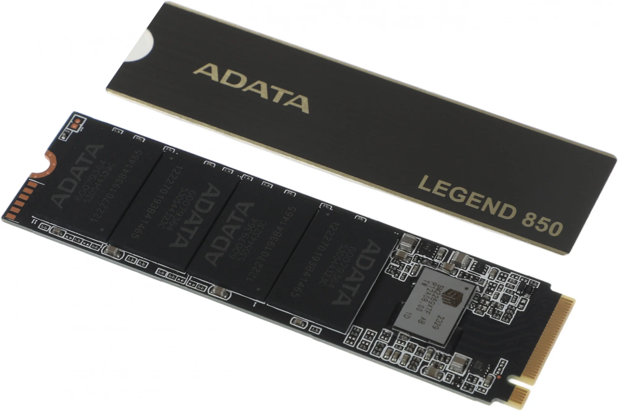 Накопитель SSD ADATA LEGEND 850, 2Tb, PCIe 4.0 x4, M.2 2280, NVMe, R/W 5000/4500, с радиатором