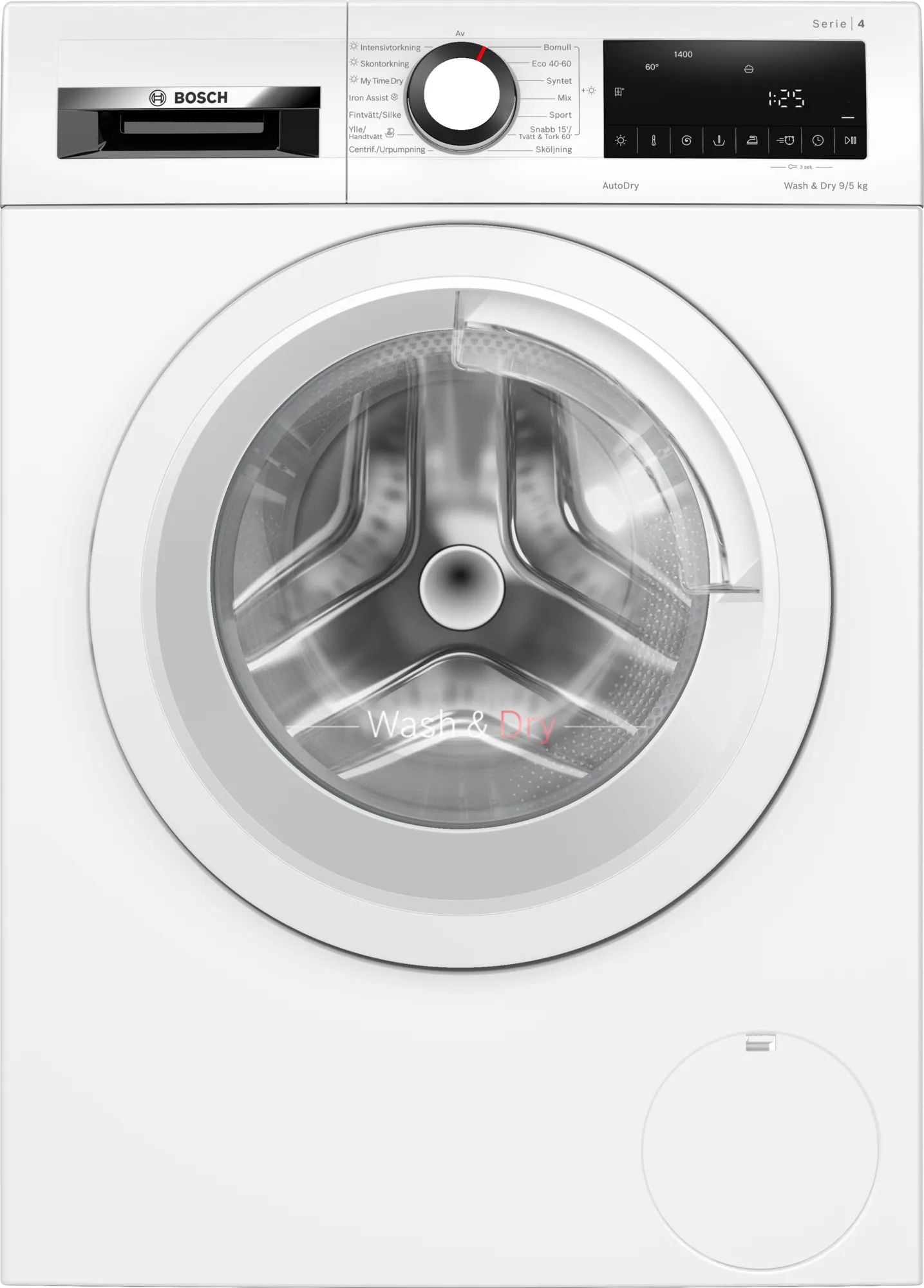 Стиральная машина Bosch WNA144VLSN пан.швед. класс: E загр.фронтальная макс.:9кг (с сушкой) белый инвертор