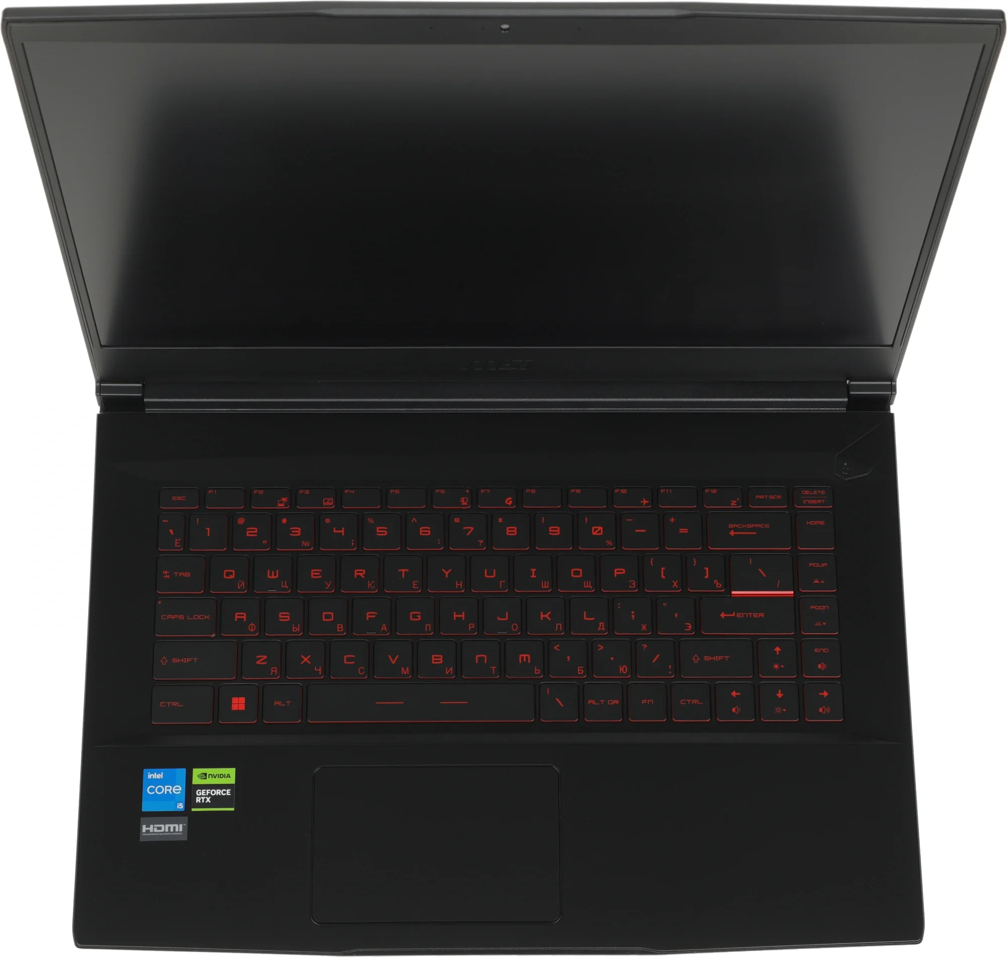 Ноутбук MSI GF63 Thin 12UCX-1037XRU Core i5 12450H 16Gb SSD256Gb NVIDIA GeForce RTX 2050 4Gb 15.6" IPS FHD (1920x1080) FreeDOS black WiFi BT Cam (9S7-16R821-1037)