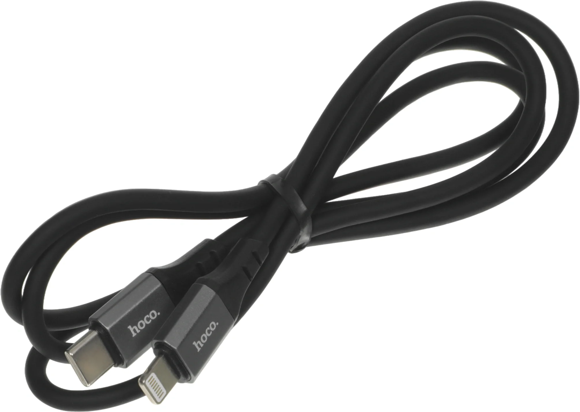 Кабель Hoco X86 iP Spear PD X86 IP USB Type-C (m)-Lightning (m) 1м черный коробка