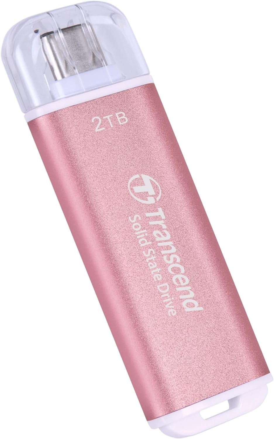 Твердотельный диск 2TB Transcend ESD300, USB 3.2 Gen 2.1 Type-C [R/W - 1050/950 MB/s]  розовый