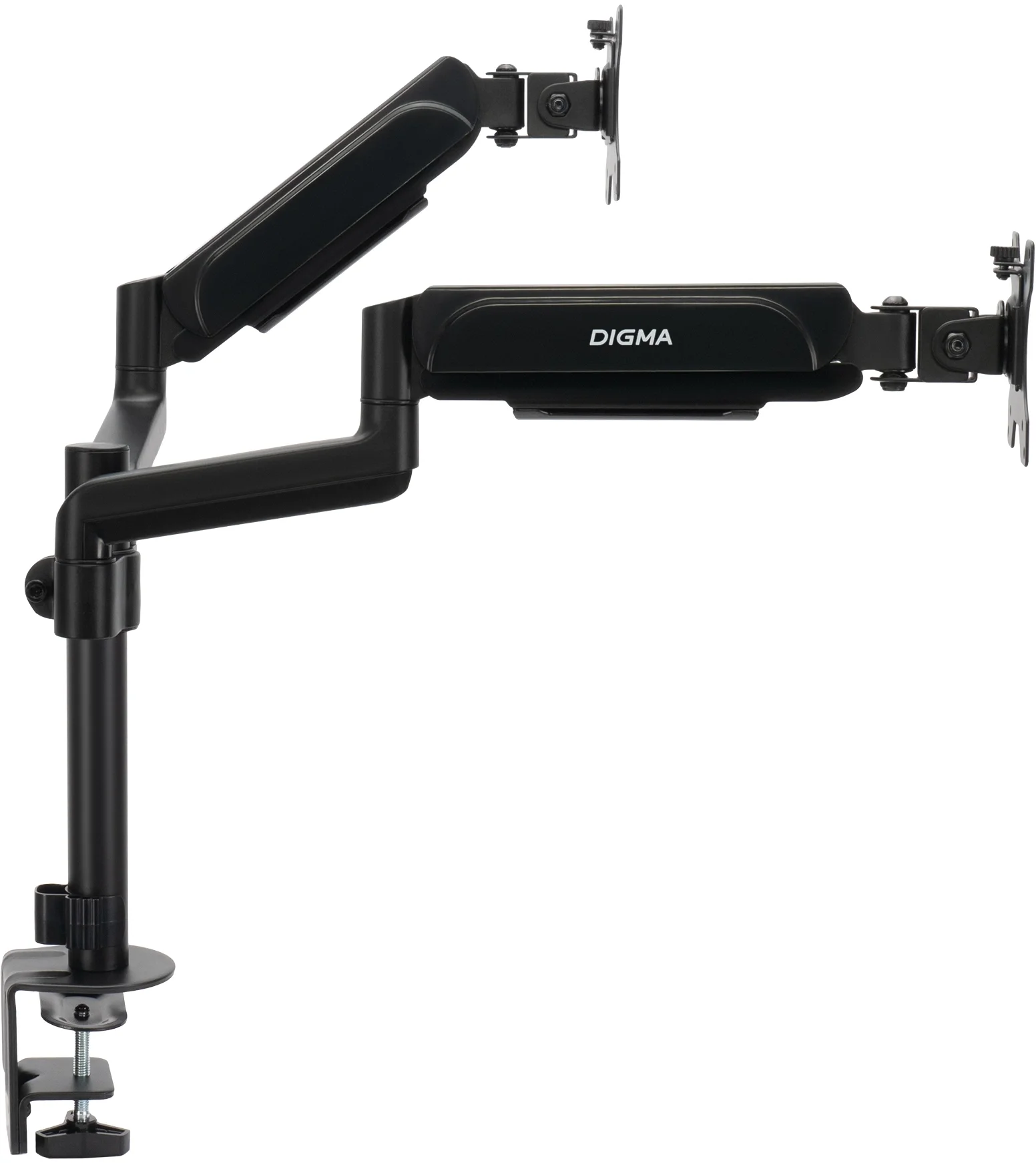 Кронштейн для мониторов ЖК Digma D-MM202D черный 17"-32" макс.9кг крепление к столешнице поворот и наклон