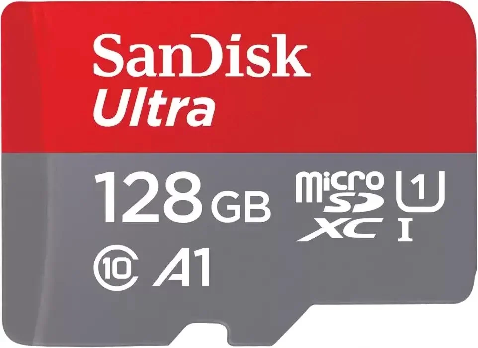 Карта памяти SanDisk - Ultra, microSDXC, write speed 10Mb/s, read speed 140Mb/s, UHS-I Class 1, Class 10, 128GB, SDSQUAB-128G-GN6MN