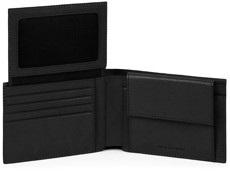 Кошелек мужской Piquadro Black Square PU1392B3R/N, натур.кожа, черный