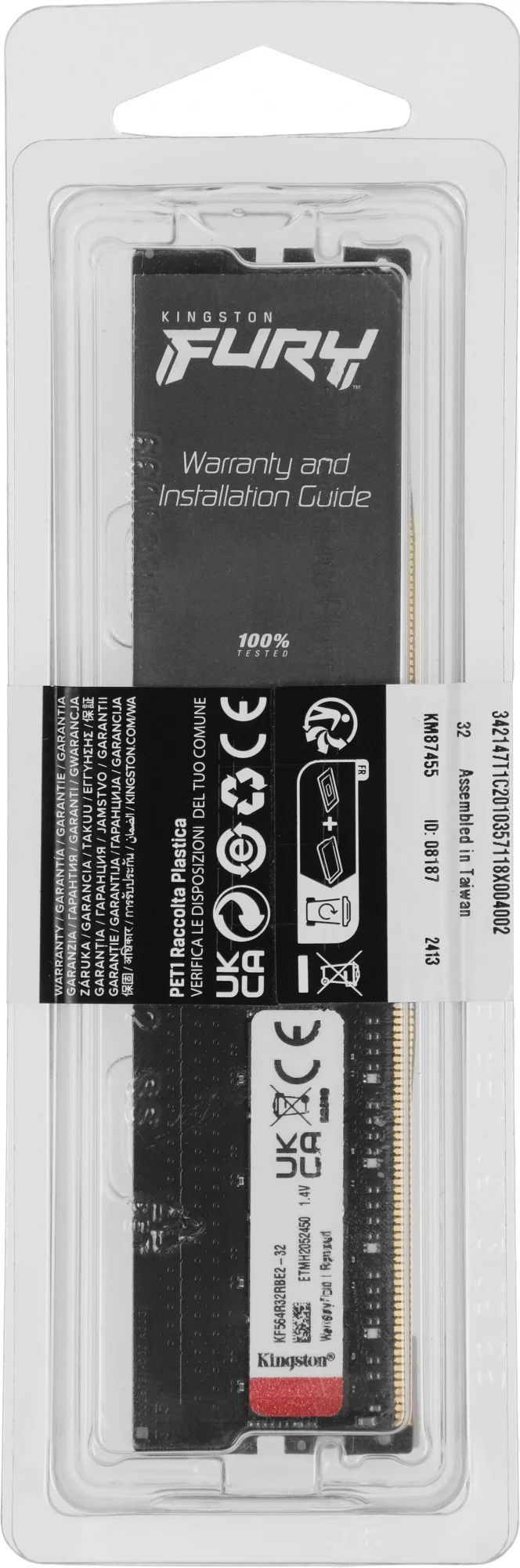 Оперативная память Kingston Fury Renegade Pro, DDR5, 32Gb (1x32GB), 6400MHz, CL32, ECC, RDIMM