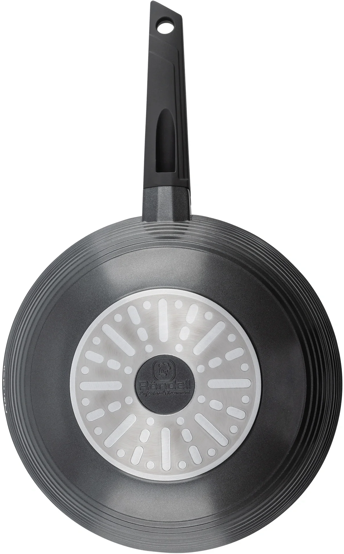 Сковорода ВОК (WOK) Rondell Kontur RDA-1489 круглая 28см покрытие: Xylan Plus ручка несъемная (с крышкой) графитовый