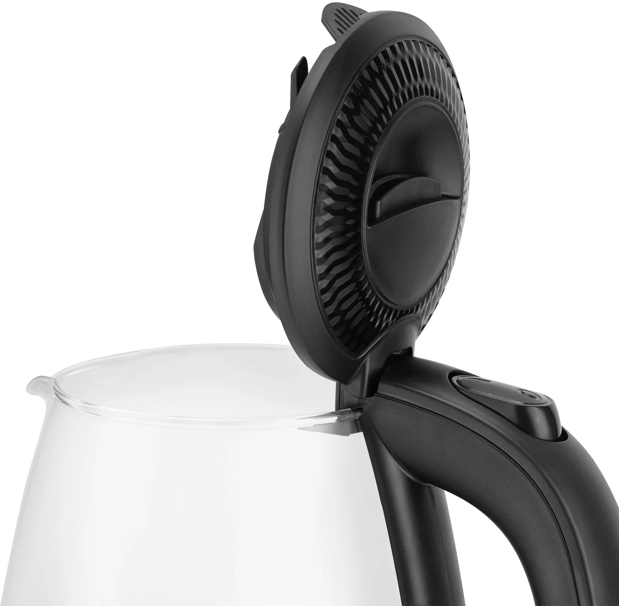 Чайник электрический Vitek VT-7074 1.7 л, 2200 Вт, прозрачный/черный корпус: стекло/пластик