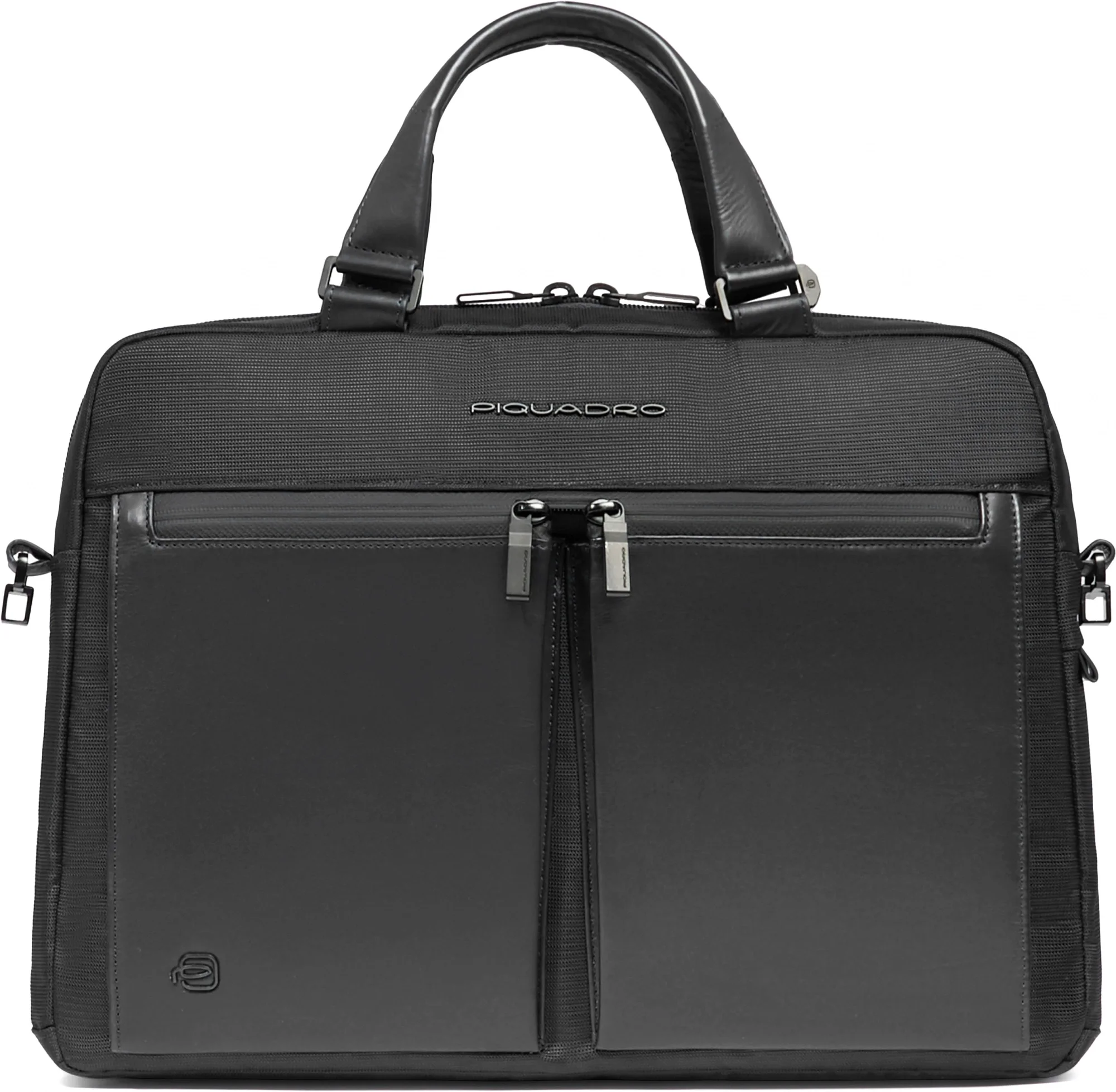 Деловая сумка Piquadro Orion CA6623S136/N с отделением для ноутбука 14" черная ткань/натур.кожа