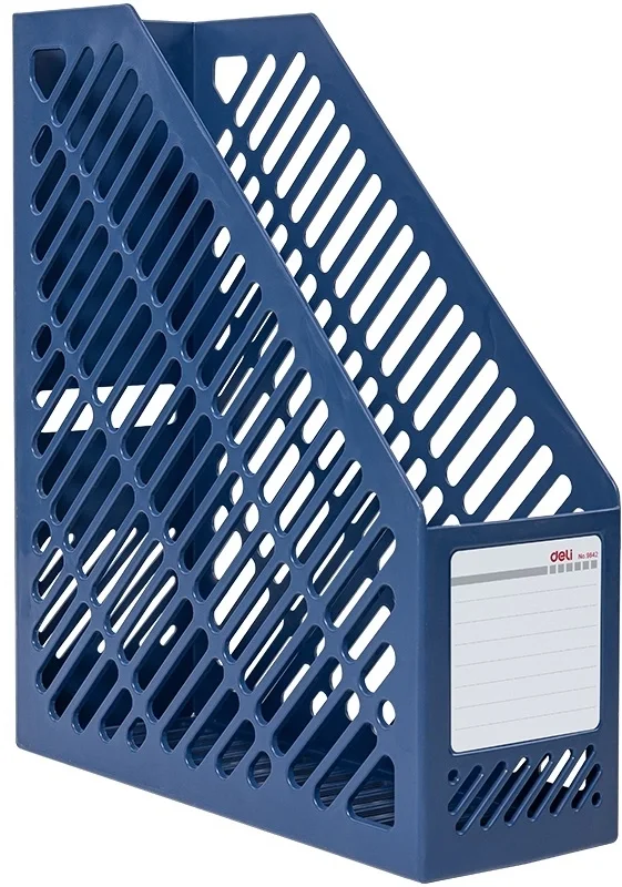 Лоток вертикальный Deli E9842 BLUE E9842 1 отд. для бумаг синий, пластик