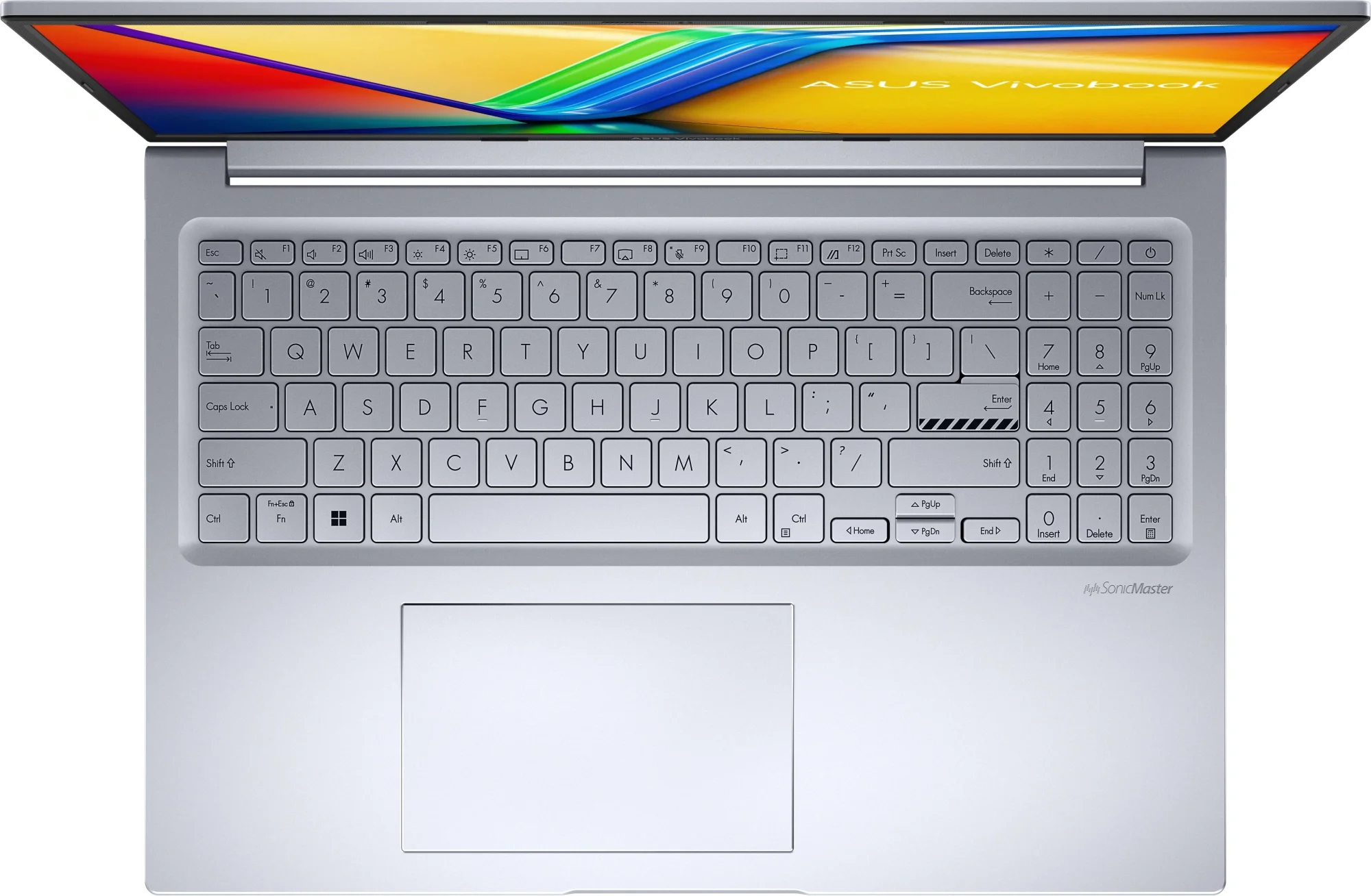 Ноутбук Asus VivoBook 16X M3604YA-MB303 Ryzen 5 7430U 16Gb SSD512Gb AMD Radeon Graphics 16" IPS WUXGA (1920x1200) без ОС silver WiFi BT Cam (90NB11A2-M00D80)
