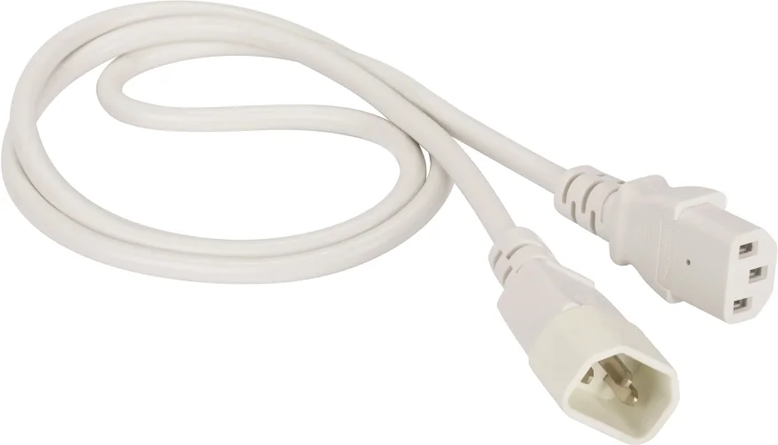 Lanmaster <LAN-PP13/14-1.5-WH> Кабель UPS -> устройство 220V  IEC-320-C13  -  IEC-320-C14 1.5м