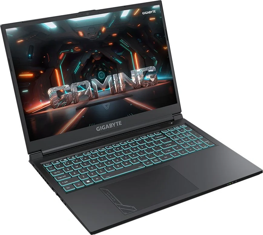 Ноутбук Gigabyte G6 Core i7 13620H 16Gb SSD1Tb NVIDIA GeForce RTX4050 6Gb 16" IPS FHD+ (1920x1200) Free DOS black WiFi BT Cam (MF-H2KZ854KD)
