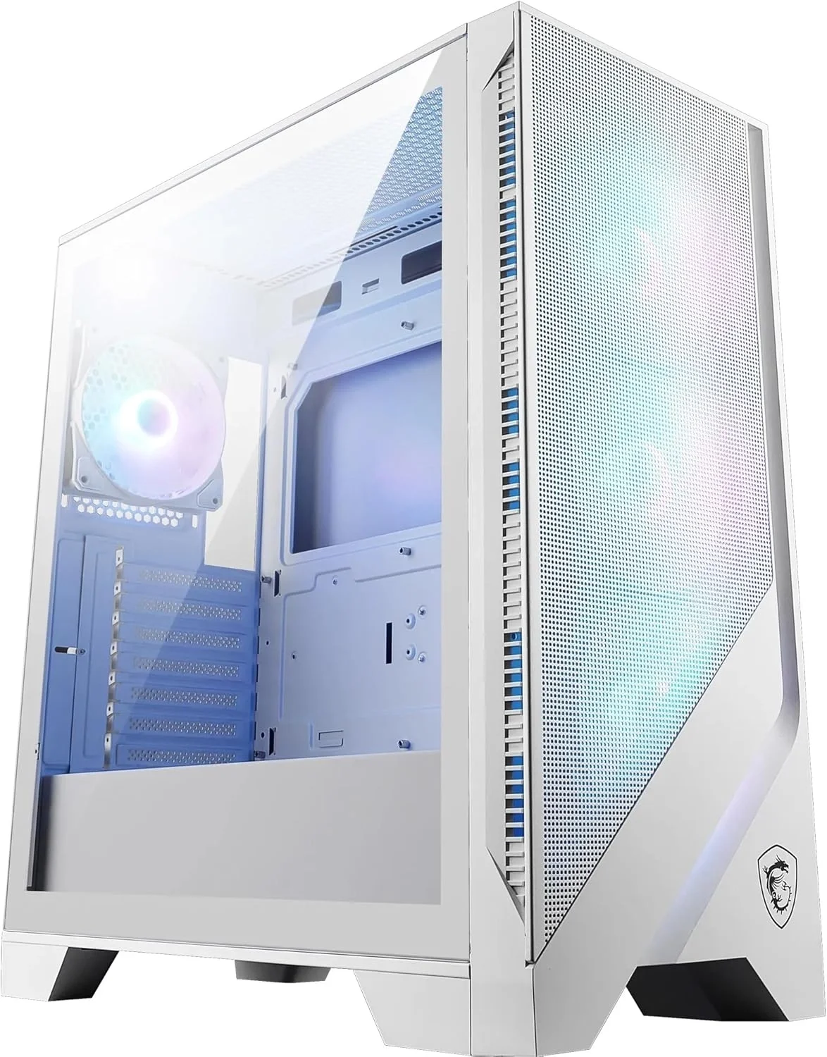 Компьютерный корпус MSI MAG Forge 320R Airflow белый без БП ATX 4x120мм 2xUSB 3.0 audio bott PSU