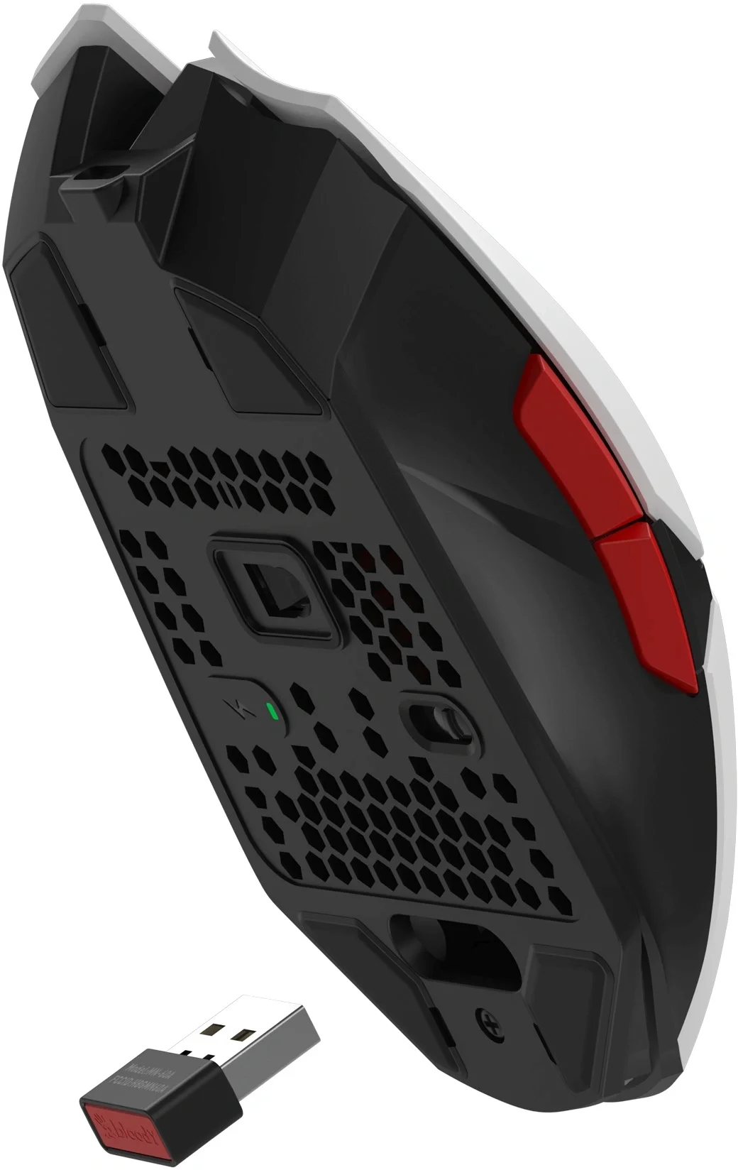 Мышь A4Tech Bloody R36 Ultra белый/черный/красный оптическая 12000dpi беспров. USB 7but (R36 ULTRA NARAKA USB)