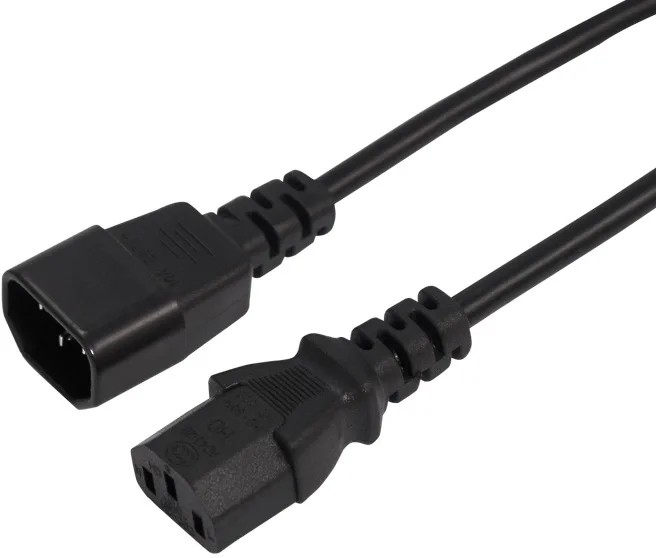 Кабель питания REXANT, IEC 320 C13 -> IEC 320 C14, 1.2 м, цвет чёрный, 04-2727