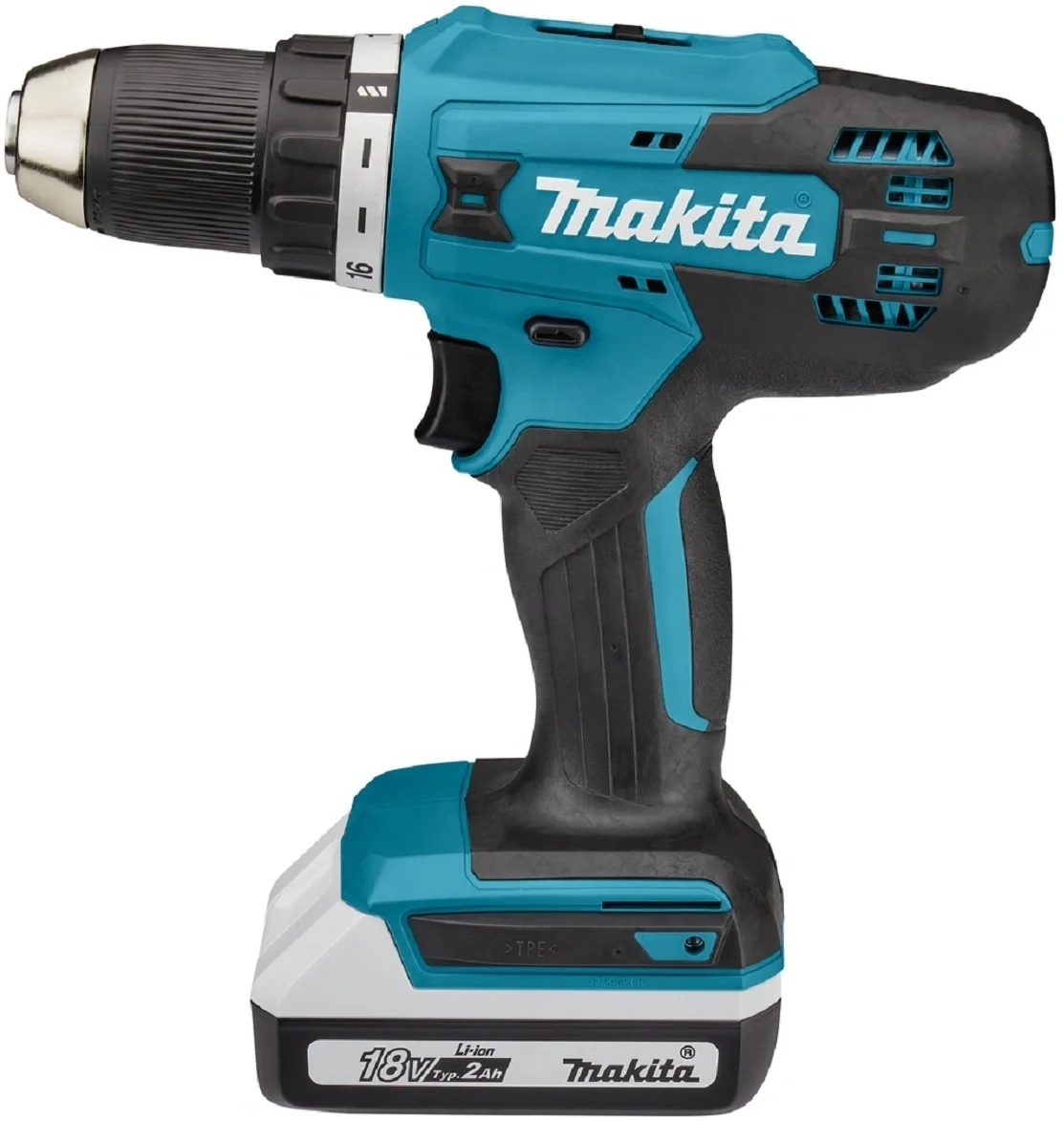 Дрель-шуруповерт Makita DF488D004, 18В, 42/24Нм