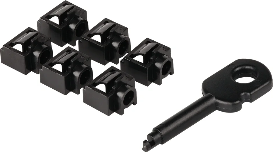 Блокиратор Lanmaster LAN-SEC45-PL-SET-BK (упак.:6шт) 6м черный