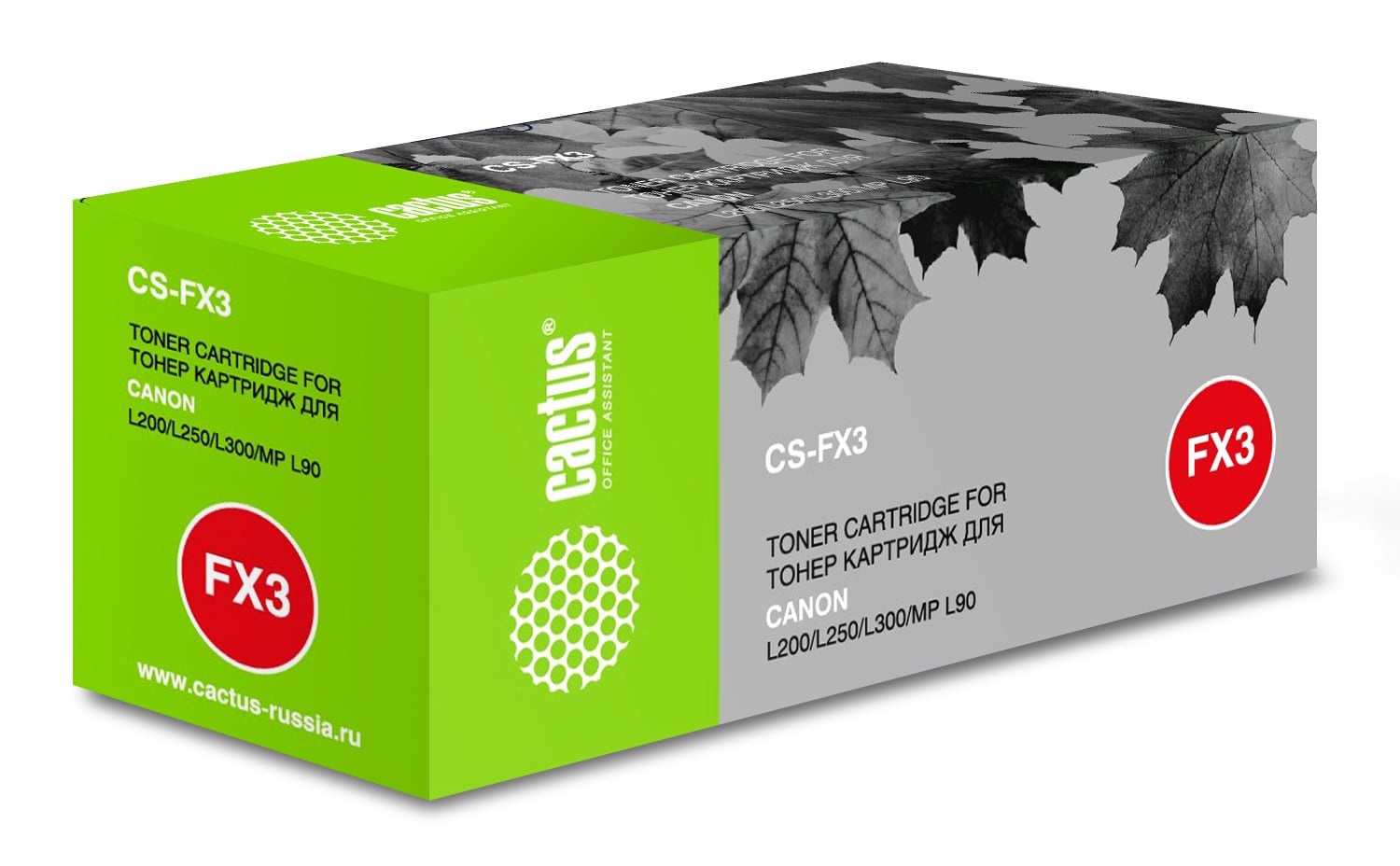 -/ Картридж лазерный Cactus CS-FX3 FX-3 черный (2700стр.) для Canon L200/L250/L300/MP-L90