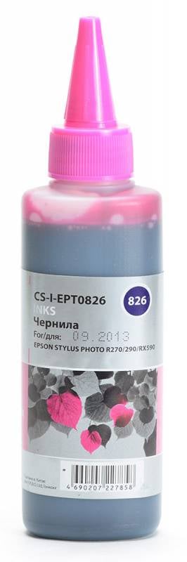 Чернила Cactus CS-I-EPT0826 светло-пурпурный (100мл) Epson Stylus Photo R270/290/RX590