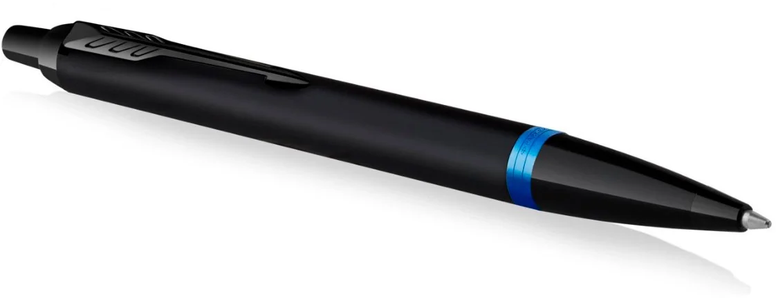 Ручка шариков. Parker IM Vibrant Rings K315 (2172941) Marine Blue PVD M син. черн. подар.кор.