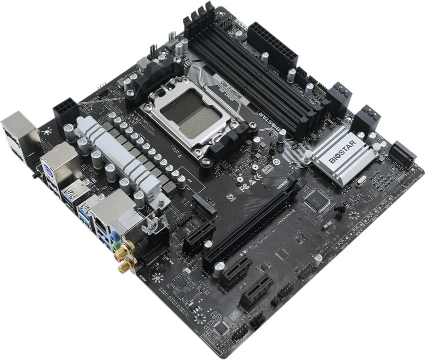 Материнская плата Biostar B650MP-E PRO, AM5, AMD B650, 4xDDR5, 4xSATA, 2xM.2, 1xPCI-E 4.0 x16, 3xPCI-E x1, 1xHDMI, 1xDP, 1x 2.5Gb LAN, 3xUSB-A 3.2 Gen 1, 1xUSB-A 3.2 Gen 2, 2xUSB-A 2.0, 1xUSB-C 3.2 Gen 2, 3x3.5 мм, 7.1, Micro-ATX