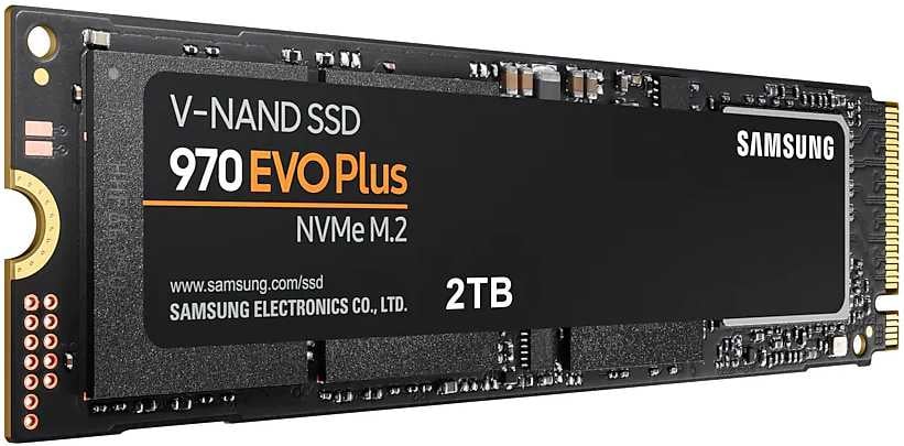 Твердотельный диск 2TB Samsung 970 EVO plus, M.2, PCI-E 3.0 x4, V-NAND MLC [R/W - 3500/3300 MB/s] /EU