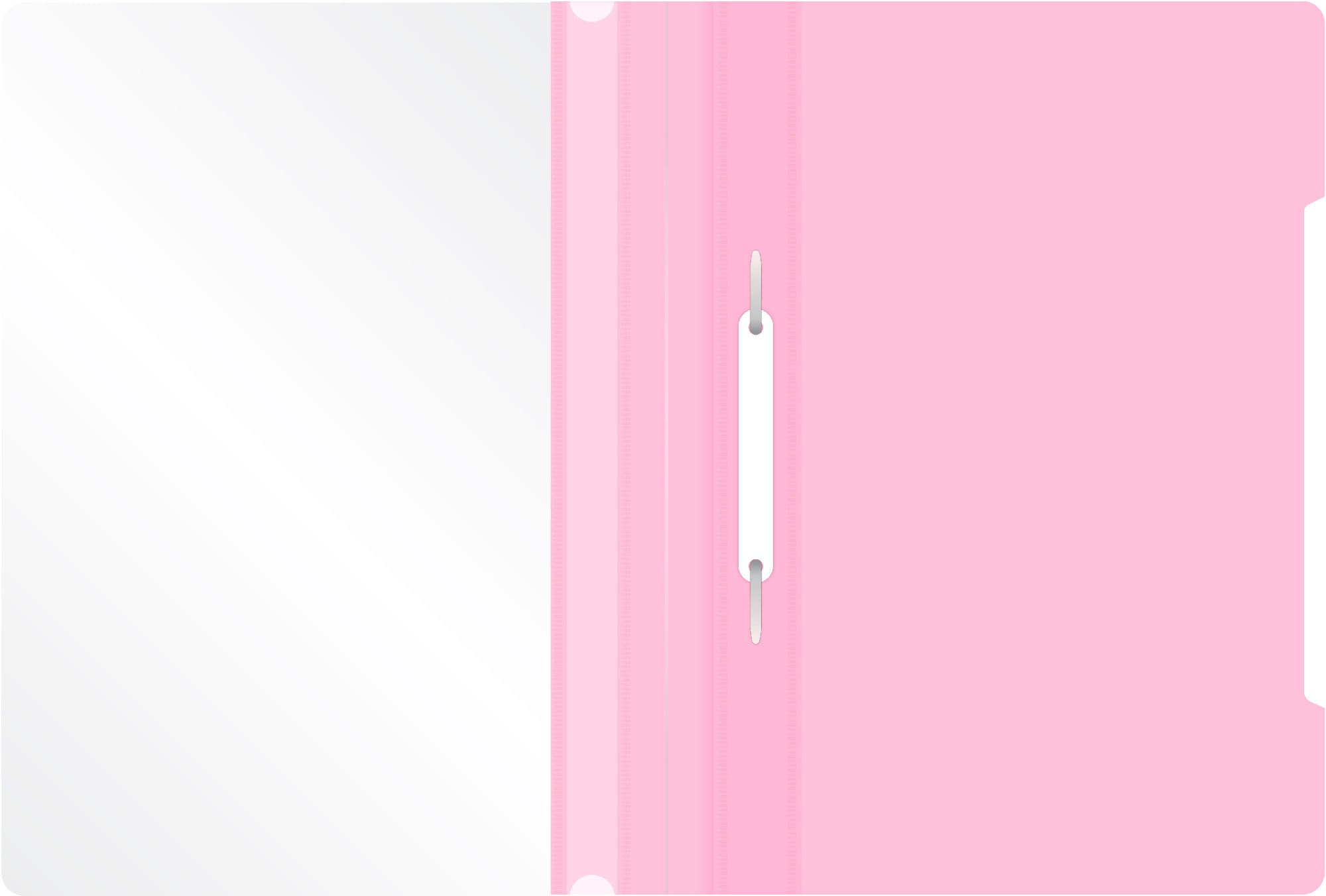 Папка-скоросшиватель Бюрократ Pastel -PSLPAST/PINK A4, прозрачный верхний лист, пластик, розовый 0.14/0.18