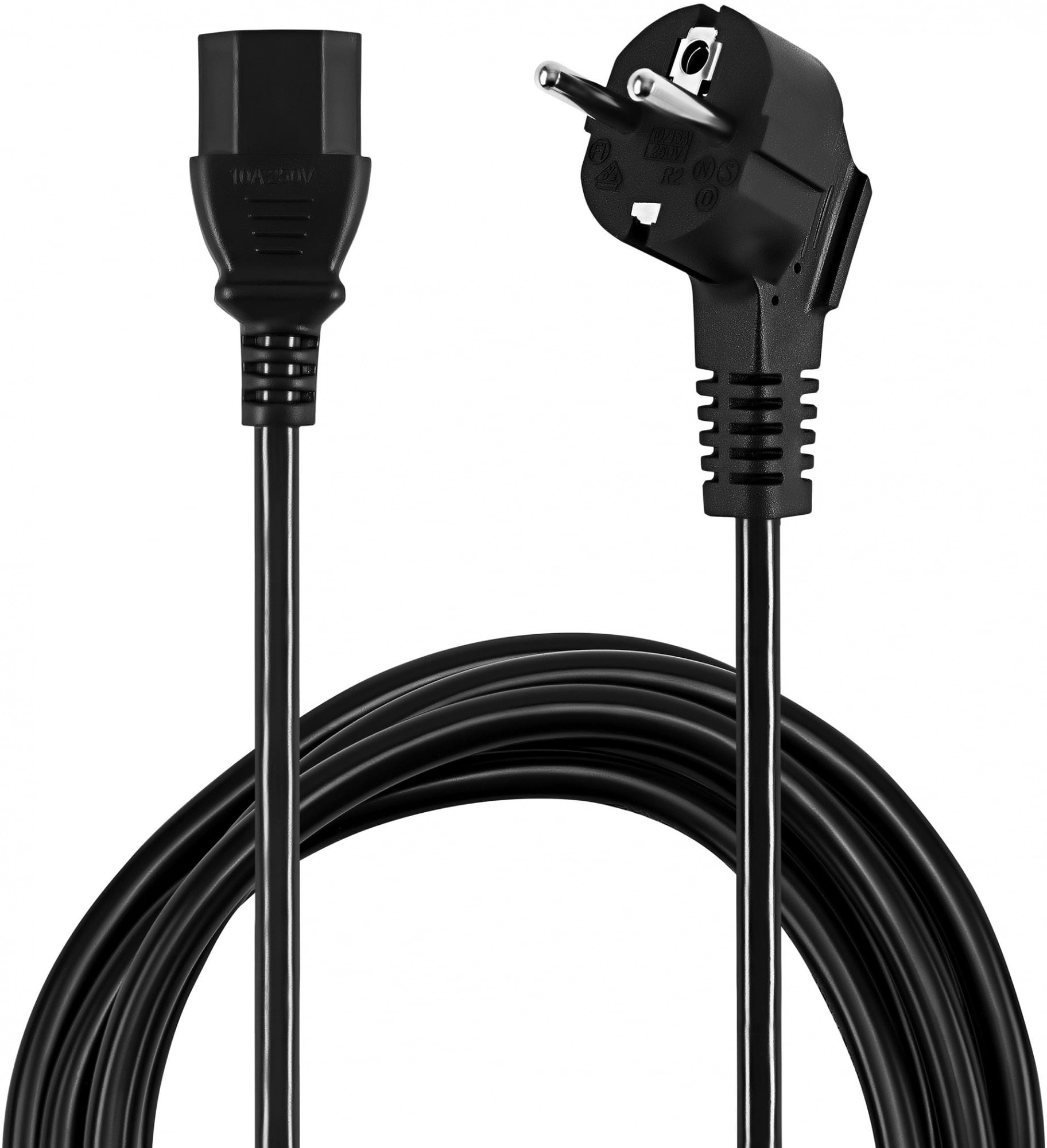 Кабель питания IEC-320-C13-Europlug(M), 10А, 1.8 м, черный Buro BU-PCAB-ZP (BU-PCAB-ZP)