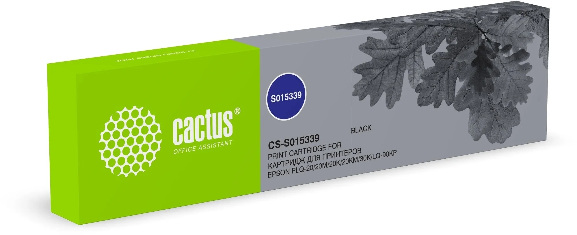 Картридж матричный Cactus CS-S015339 черный (6.35x30, 3 000 000 символов) для Epson PLQ-20/20M/20K/20KM/30K/LQ-90KP
