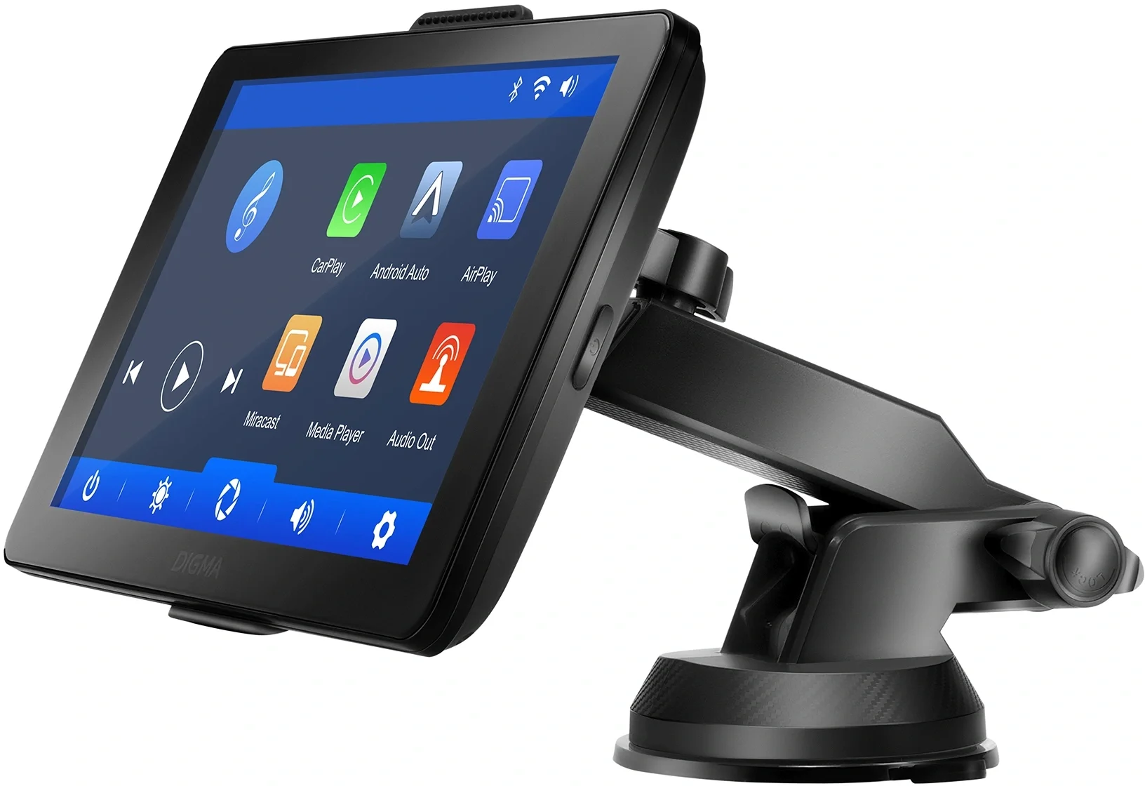 Автомобильный монитор Digma Smart Play 600, BT, Wi-Fi, CarPlay, Android auto 7" 600x1024