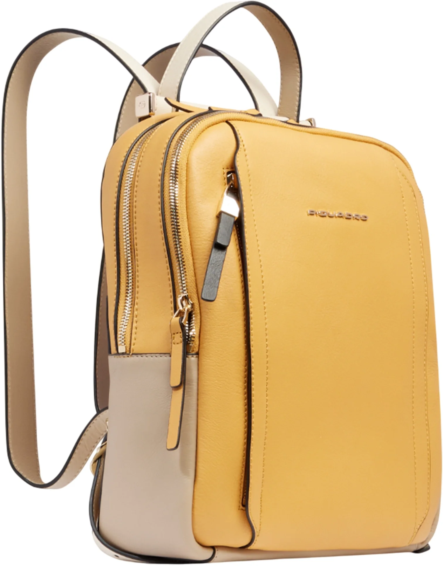 Рюкзак женский Piquadro Circle CA5566W92/GBE шафрановый/бежевый натур.кожа