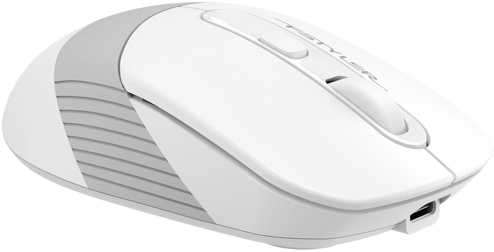 Мышь A4Tech Fstyler FB10CS белый/серый оптическая 2000dpi silent беспров. BT/Radio USB 4but (FB10CS USB GRAYISH WHITE)