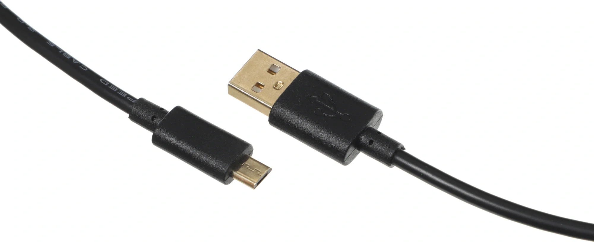 Кабель 2A Square Connector USB (m)-micro USB (m) 0.75м черный