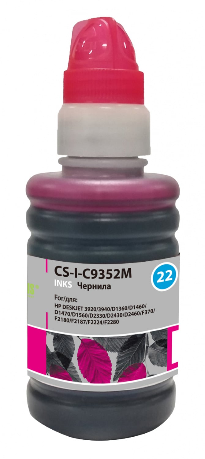 Cactus CS-I-C9352M Чернила для HP DJ 3920/3940/D1360/D1460/D1470/D1560/D2330/D2430, пурпурный, 100 мл.