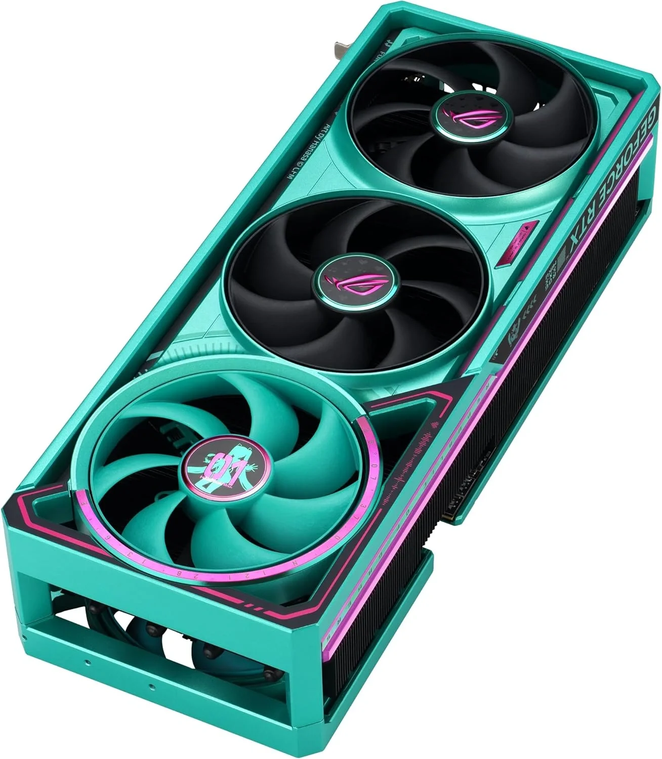 Видеокарта Asus PCI-E 5.0 ROG-ASTRAL-RTX5080-O16G-MIKU-W NVIDIA GeForce RTX 5080 16Gb 256bit GDDR7 2760/30000 HDMIx2 DPx3 HDCP Ret