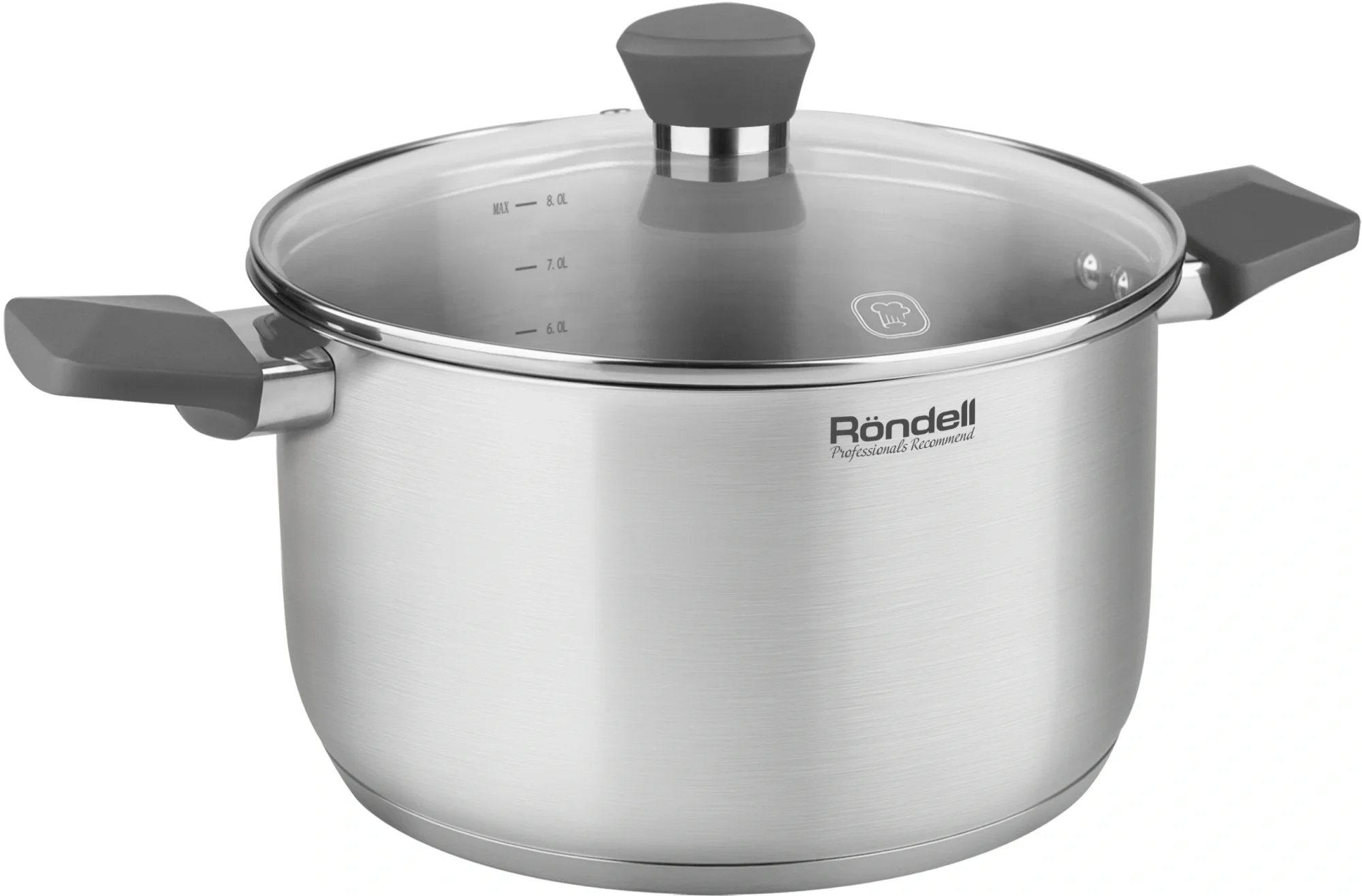Кастрюля Rondell Strike RDS-1663 8л. d=26см (с крышкой) стальной