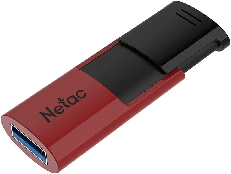 Флешка USB Netac U182 (NT03U182N-016G-30RE), 16Gb, USB 3.0, R/W 70/30, черный/красный