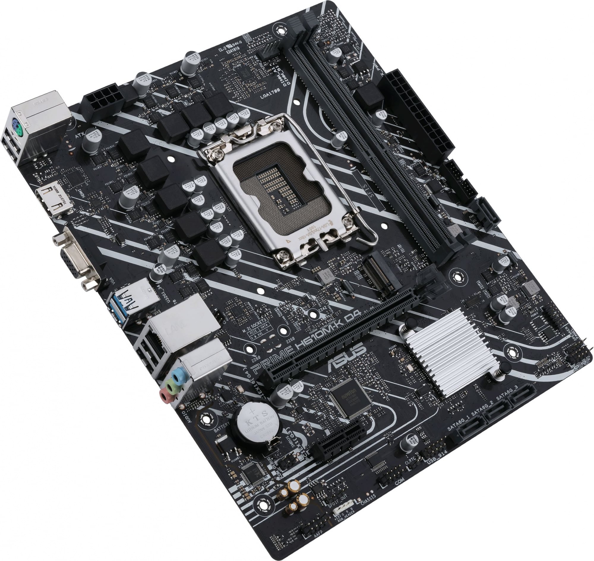 Материнская плата ASUS PRIME H610M-K D4, LGA1700, H610, 2*DDR4, 4*SATA, 1*M.2, 2*USB 3.2, 4*USB 2.0, 1*PCIx16, 1*PCIx1, HDMI+D-Sub, mATX; 90MB1A10-M0EAY0