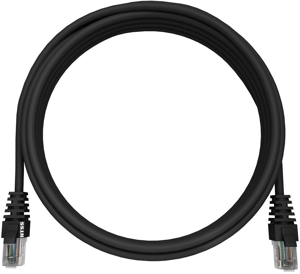 Патч-корд NTSS NTSS-PC-UTP-RJ45-5e-0.5-LSZH-BL UTP RJ-45 вил.-вилка RJ-45 кат.5E 0.5м черный LSZH 26AWG