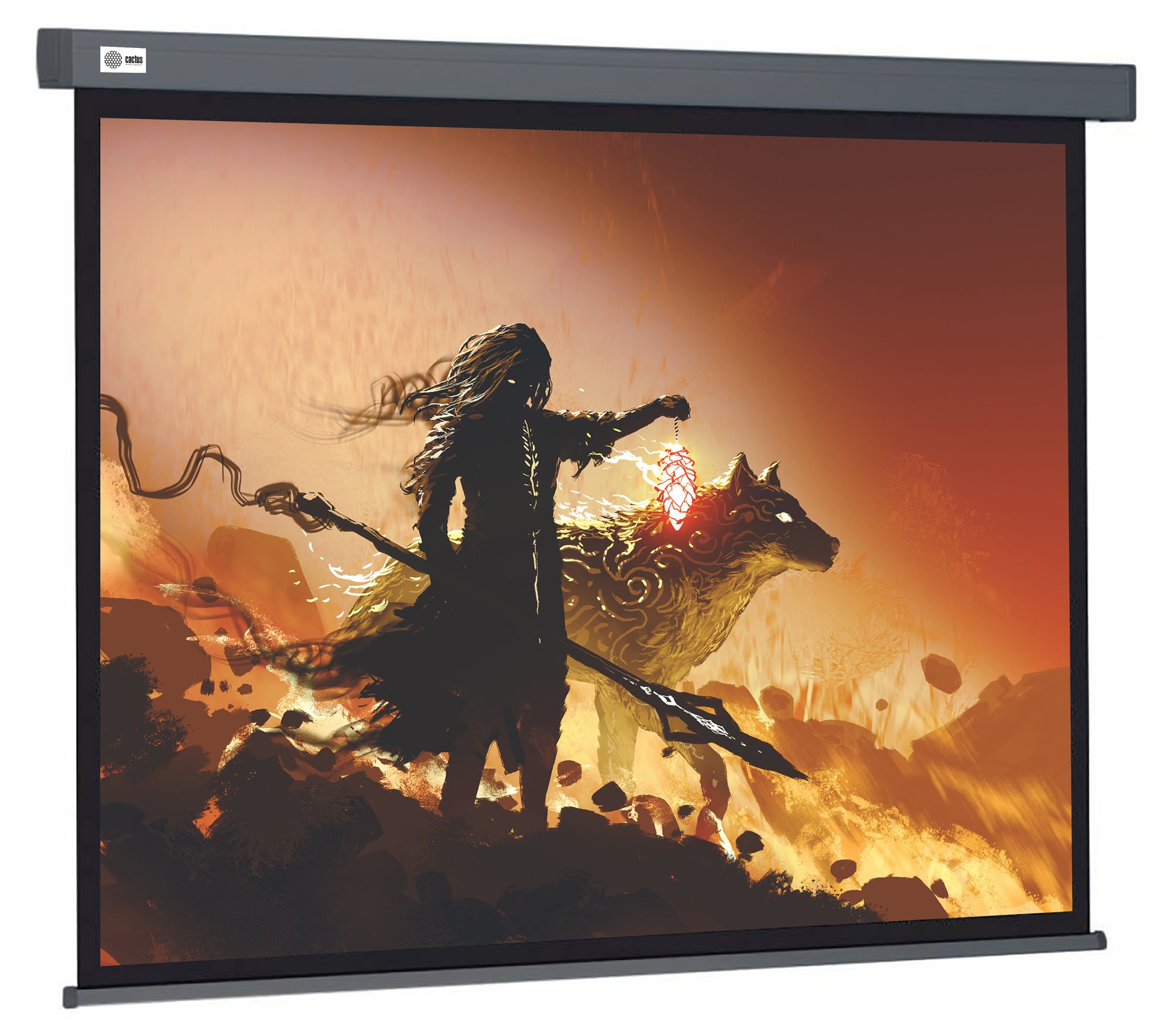 <108354> Экран для проектора Cactus 213x213см Wallscreen CS-PSW-213X213-SG 1:1 настенно-потолочный рулонный серый [CS-PSW-213X213-SG]