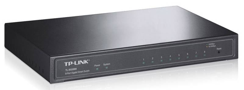 Коммутатор/ 8-port Gigabit Desktop Smart Switch, 8 10/100/1000Mbps RJ45 ports, Tag-based VLAN, STP/RSTP/MSTP, IGMP V1/V2/V3 Snooping, DHCP Filtering, 802.1P QoS, Rate Limiting, Voice VLAN, Port Trunking, LACP, Port Mirroring, SNMP, RMON, steel case