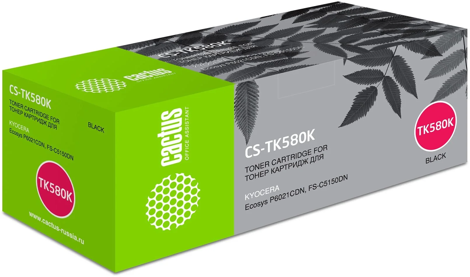 -/ Картридж лазерный Cactus CS-TK580K TK-580K черный (3500стр.) для Kyocera FS-C5150DN/P6021 Ecosys