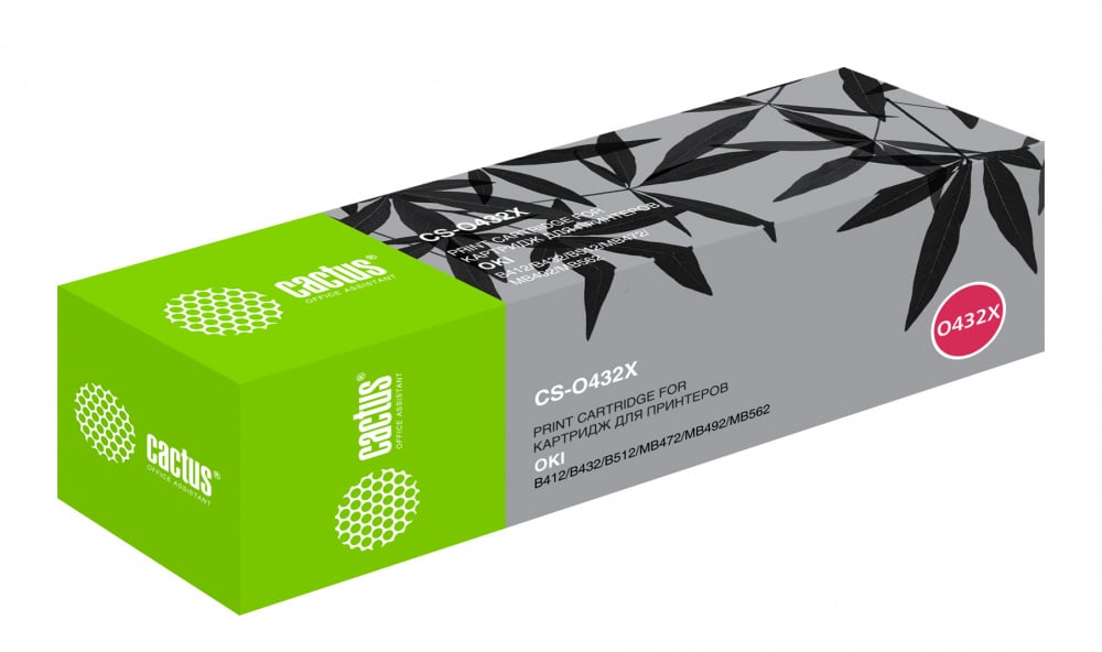 -/ Картридж лазерный Cactus CS-O432X 45807120 черный (7000стр.) для Oki B432/MB492